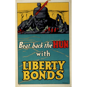 BEAT BACK THE HUN WWI POSTER
