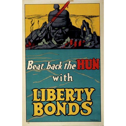 BEAT BACK THE HUN WWI POSTER BEAT BACK THE HUN WWI POSTER