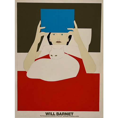 WILL BARNET WOMAN READING POSTER WILL BARNET WOMAN READING POSTER
