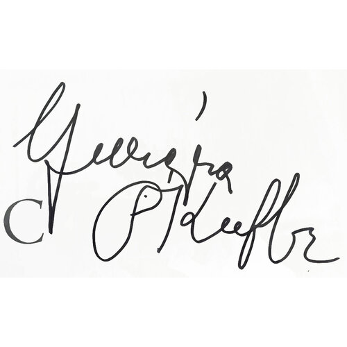 O'Keeffe, Georgia GEORGIA O'KEEFFE SIGNED SANTA FE CHAMBER MUSIC 1978  POSTER (BLACK PLACE III)