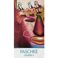 ED PASCHKE SIGNED THEATRE X  POSTER
