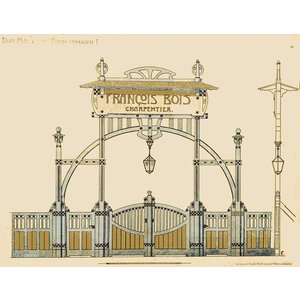ANTIQUE ARCHITECTURAL PRINT - ZIMMERMANN I GATE
