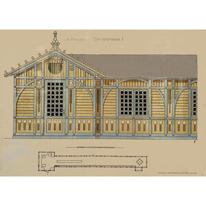 ANTIQUE ARCHITECTURAL PRINT -  ZIMMERMANN I HOUSE