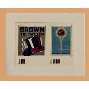 PRINTER'S PROOF VANITY THEATRE PROGRAM, BROWN THE HATTER PRINTER'S PROOF VANITY THEATRE PROGRAM, BROWN THE HATTER