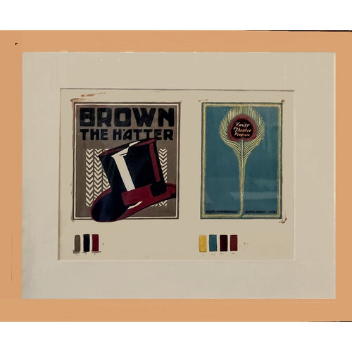 PRINTER'S PROOF VANITY THEATRE PROGRAM, BROWN THE HATTER PRINTER'S PROOF VANITY THEATRE PROGRAM, BROWN THE HATTER