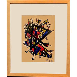 SIGNED MOHOLY-NAGY WATERCOLOR ON PAPER SIGNED MOHOLY-NAGY WATERCOLOR ON PAPER