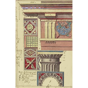 ANTIQUE ARCHITECTURAL PRINT SERIES - PLATE XII ANTIQUE ARCHITECTURAL PRINT SERIES - PLATE XII