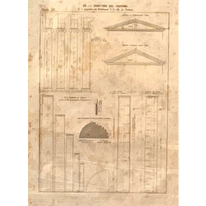 ANTIQUE ARCHITECTURAL PRINT DE LA DIMINUTION DES COLONNES ANTIQUE ARCHITECTURAL PRINT DE LA DIMINUTION DES COLONNES