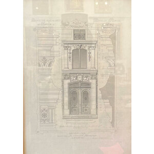 ANTIQUE ARCHITECTURAL PRINT - MAISON A LOYER FACADE 1
