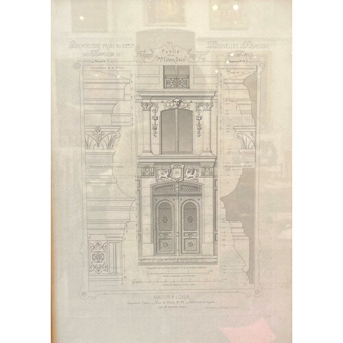 ANTIQUE ARCHITECTURAL PRINT - MAISON A LOYER FACADE 1