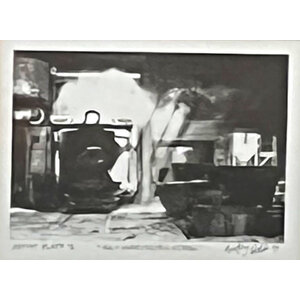 PHOTOGRAPH HALO OVER MOLTEN STEEL ARTIST PLATE II PHOTOGRAPH HALO OVER MOLTEN STEEL ARTIST PLATE II