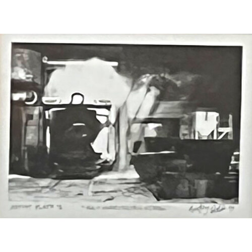 PHOTOGRAPH HALO OVER MOLTEN STEEL ARTIST PLATE II PHOTOGRAPH HALO OVER MOLTEN STEEL ARTIST PLATE II