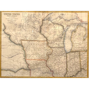 ANTIQUE MAP NORTH CENTRAL SECTION UNITED STATES ANTIQUE MAP NORTH CENTRAL SECTION UNITED STATES