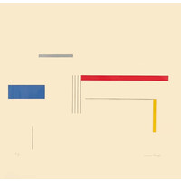 ABSTRACT GEOMETRIC PRINT  WERNER GRAEFF SIGNED