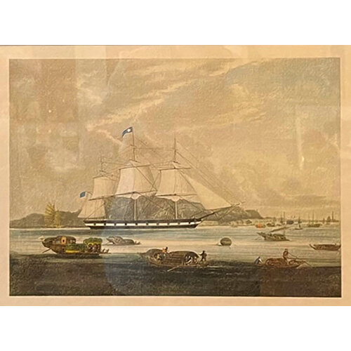 PRINT OF CHINESE HARBOR SCENE PRINT OF CHINESE HARBOR SCENE