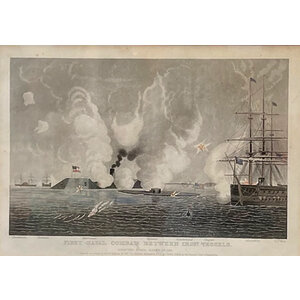 CIVIL WAR FIRST NAVAL COMBAT BETWEEN IRON VESSELS