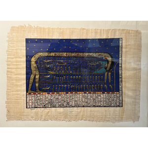 EGYPTIAN ZODIAC RECTANGULAR FORM ON PAPYRUS EGYPTIAN ZODIAC RECTANGULAR FORM ON PAPYRUS