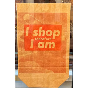 BARBARA KRUGER I SHOP THEREFORE I AM BAG BARBARA KRUGER I SHOP THEREFORE I AM BAG