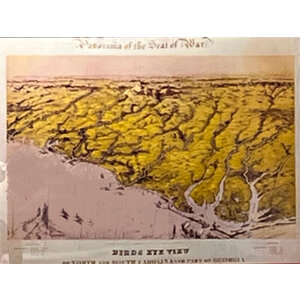 CIVIL WAR: PANORAMA OF THE SEAT OF WAR: BIRDS EYE VIEW OF NORTH AND SOUTH CAROLINA AND PART OF GEORGIA