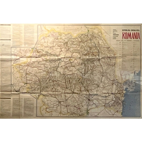 MAP OF REPUBLICA SOCIALISTA ROMANIA MAP OF REPUBLICA SOCIALISTA ROMANIA