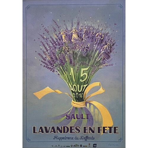 LAVENDER FESTIVAL SAULT FRANCE POSTER LAVENDER FESTIVAL SAULT FRANCE POSTER