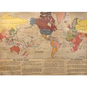 CHICAGO TRIBUNE WWII MAP ANTI-AXIS POWERS