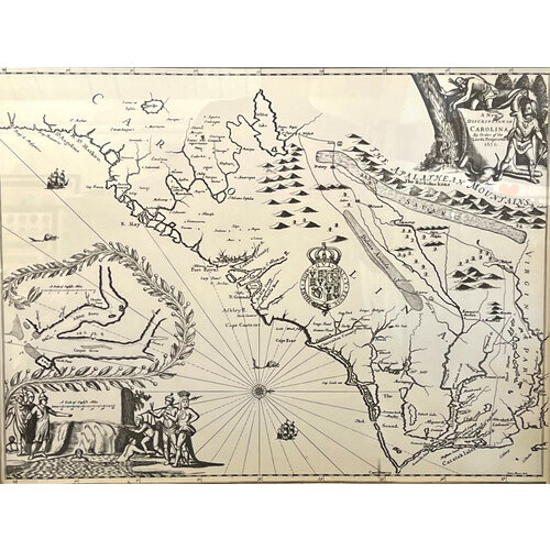 A NEW DESCRIPTION OF CAROLINA 1672 MAP A NEW DESCRIPTION OF CAROLINA 1672 MAP