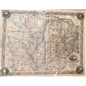 COLTON'S WESTERN STATES TOWNSHIP MAP 1856