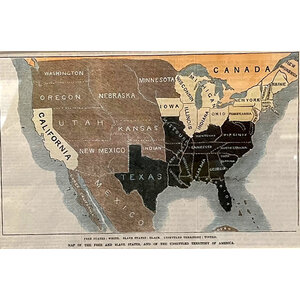 BLACK AND WHITE STATE MAP 1856