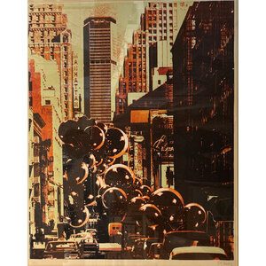 PAN AM BUILDING P0L BURY SIGNED PRINT PAN AM BUILDING P0L BURY SIGNED PRINT