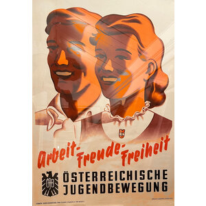 WORK PLEASURE FREEDOM GERMAN POSTER