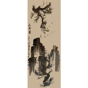 CHINESE PRINT #4: TREE BATS