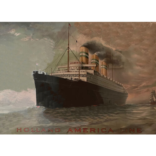 HOLLAND AMERICA LINE STATENDAM SHIP POSTER HOLLAND AMERICA LINE STATENDAM SHIP POSTER