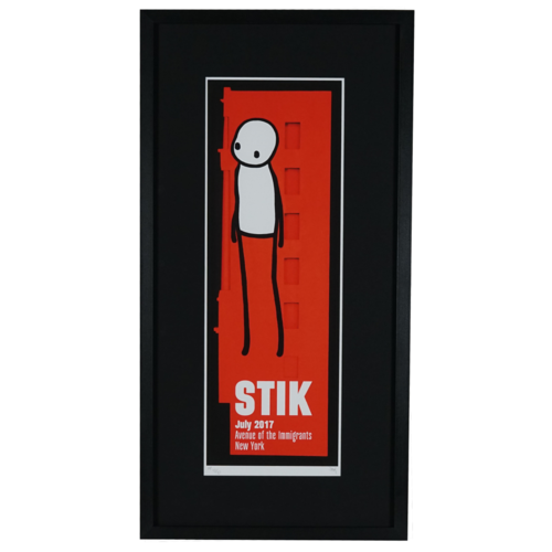 Stik STIK SIGNED AVENUE OF THE IMMIGRANTS SILKSCREEN PRINT Stik STIK SIGNED AVENUE OF THE IMMIGRANTS SILKSCREEN PRINT