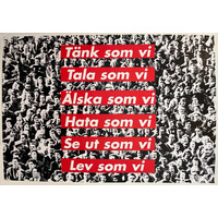 BARBARA KRUGER TANK SOM VI SWEDISH PRINT