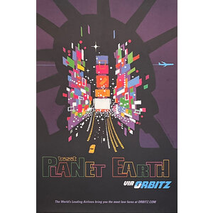 VISIT PLANET EARTH VIA ORBITZ POSTER