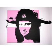 BANKSY EXHIBITION RUSSIA MONA LISA PINK PRINT