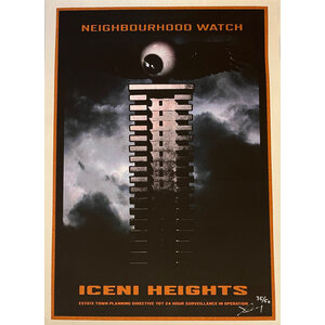 JAMES CAUTY SIGNED ESTATE ICENI HEIGHTS NEIGHBOURHOOD WATCH PRINT JAMES CAUTY SIGNED ESTATE ICENI HEIGHTS NEIGHBOURHOOD WATCH PRINT