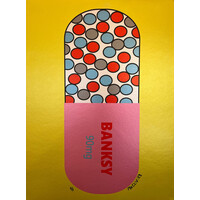 MR CLEVER  SIGNED PRINT OF PILL CAPSULE BANKSY 90 MG (YELLOW)