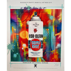 RISKY SIGNED PRINT RISKOLEUM COLLATERAL DAMAGE RISKY SIGNED PRINT RISKOLEUM COLLATERAL DAMAGE