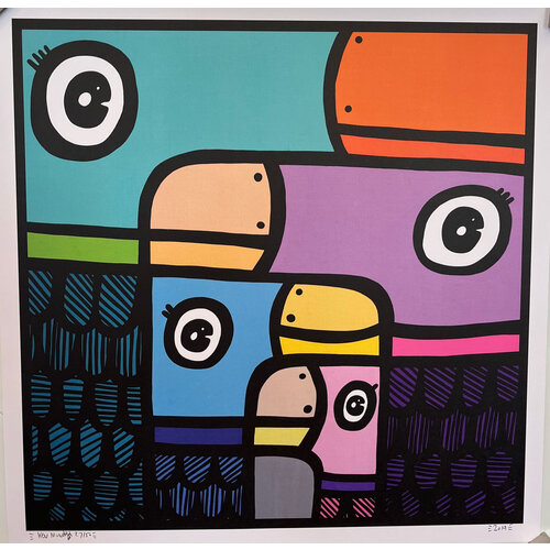 KEV MUNDAY SIGNED FLOCK OF DUCKS PRINT KEV MUNDAY SIGNED FLOCK OF DUCKS PRINT
