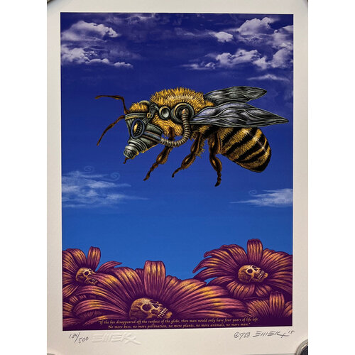 EMEK SIGNED BEE SILKSCREEN PRINT EMEK SIGNED BEE SILKSCREEN PRINT