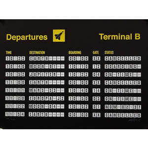 IMBUE SIGNED DEPARTURES TERMINAL B DESTINATION EARTH PRINT