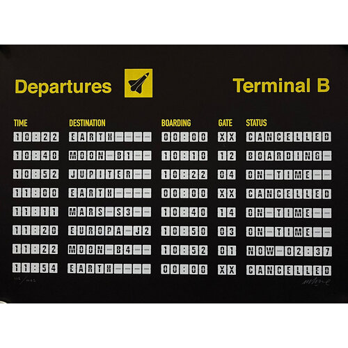 IMBUE DEPARTURES TERMINAL B DESTINATION EARTH SIGNED PRINT