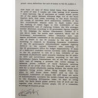 AI WEIWEI SIGNED DEFINITION OF BRITISH POUND PRINT