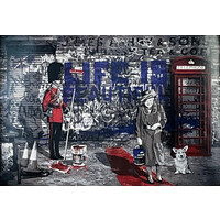 MR. BRAINWASH LIFE IS BEAUTIFUL JUBILATION QUEEN WITH PAINT CAN AND GUARD PRINT