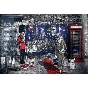 MR. BRAINWASH JUBILATION QUEEN AND GUARD POSTER MR. BRAINWASH JUBILATION QUEEN AND GUARD POSTER