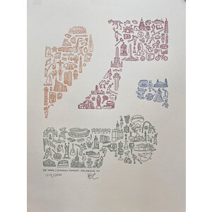 HAL KUGELER SIGNED PRINT 25 YEARS CHICAGO TONIGHT