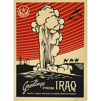 SHEPARD FAIREY GREETINGS FROM IRAQ SIGNED SERIGRAPH
