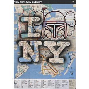 NEW YORK SUBWAY MAP WITH GRAFFITI IMAGE NEW YORK SUBWAY MAP WITH GRAFFITI IMAGE
